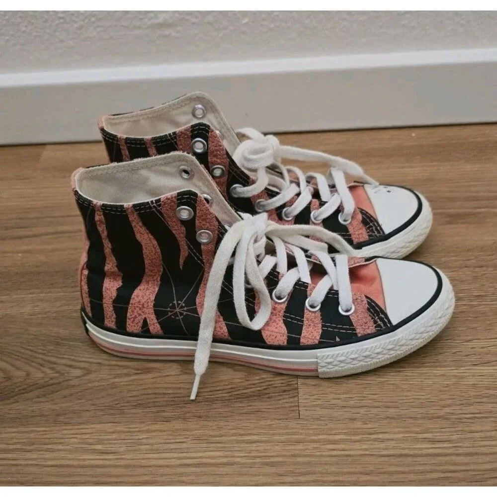 Converse Dr Woo Shoe Sz 2 Kids Chuck Taylor All Star Black Orange